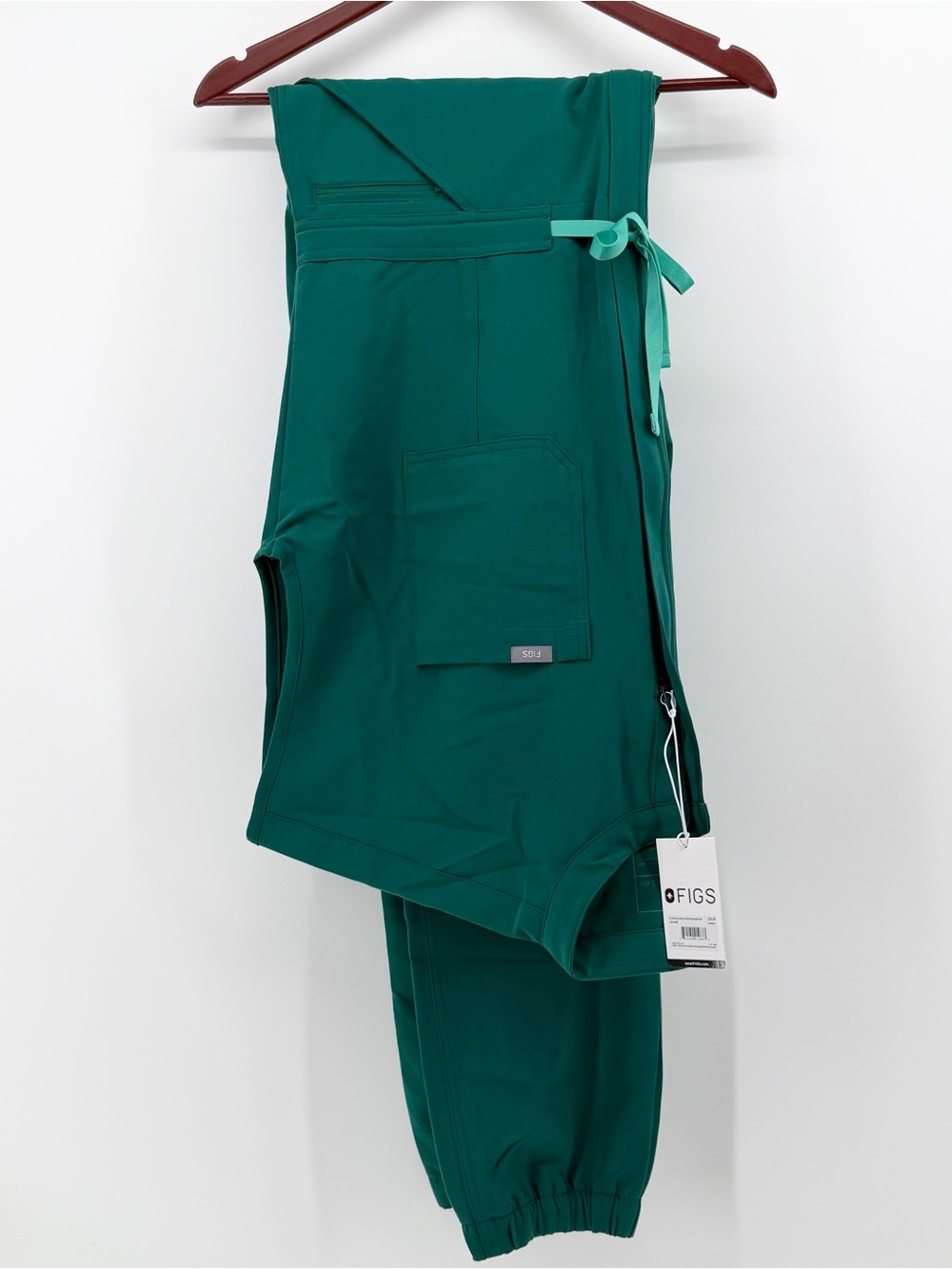 NWT FIGS Rafaela Cargo Jogger Scrub Jumpsuit Womens 2XLR Evergreen PO 7293 Green
